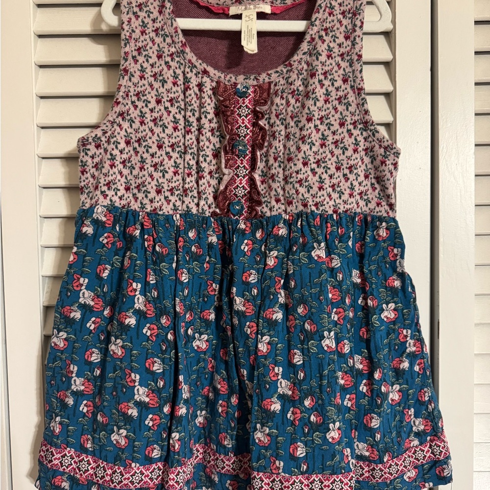 Matilda Jane Gabriella Sara Tunic Top Shirt Girls Friends Forever Size 8 Floral